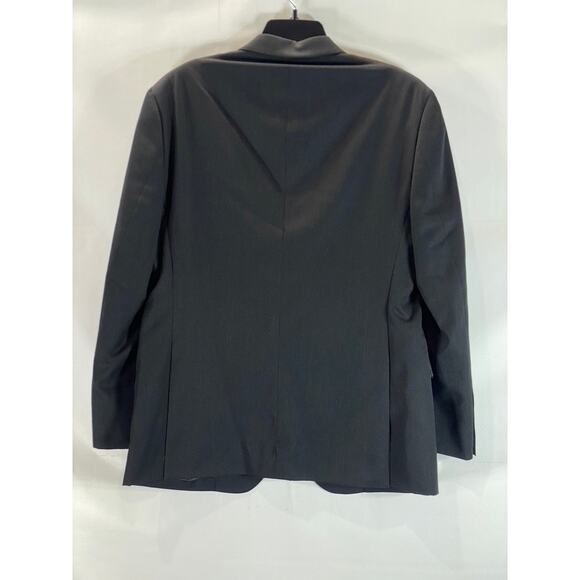 PRONTO UOMO PLATINUM Men's Solid Black Wool Modern-Fit Two-Button Blazer SZ 42R - Picture 2 of 11